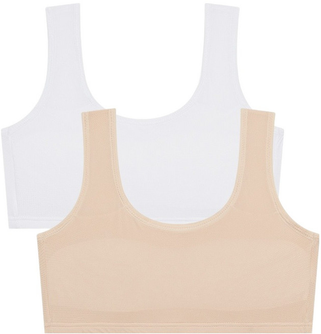 수아팜 주니어 1단계 베이직 메쉬 브라 2종 세트