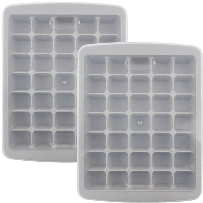 키친유 35구 뚜껑 아이스트레이, 그레이, 2개