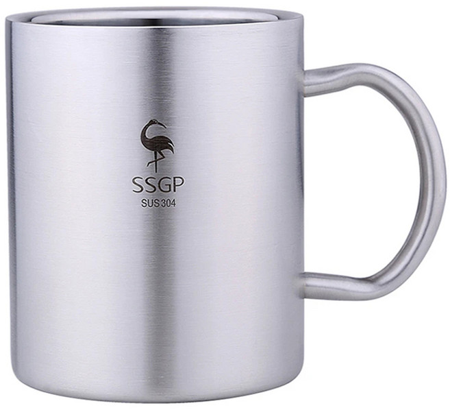 SSGP 三四鋼 304不鏽鋼水杯, 不鏽鋼色, 1個