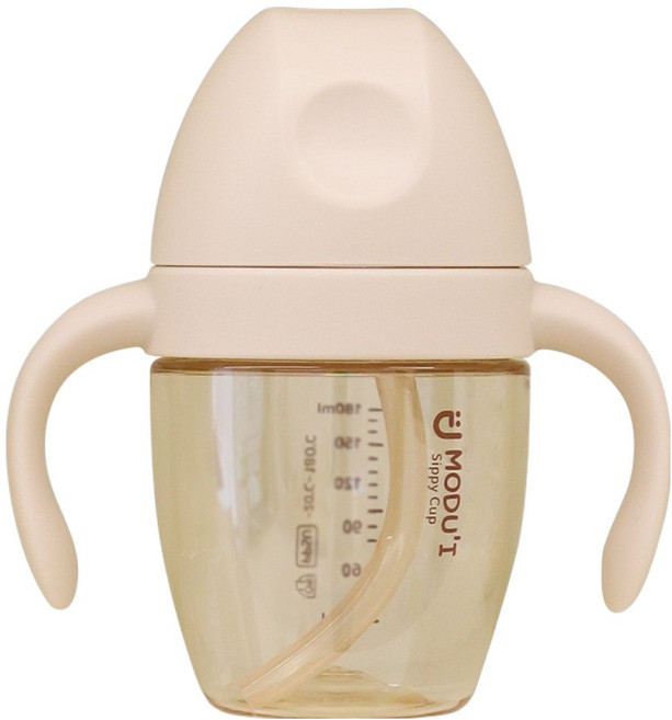 모두아이 프리미엄 빨대컵, 180ml, 1개, 아이보리