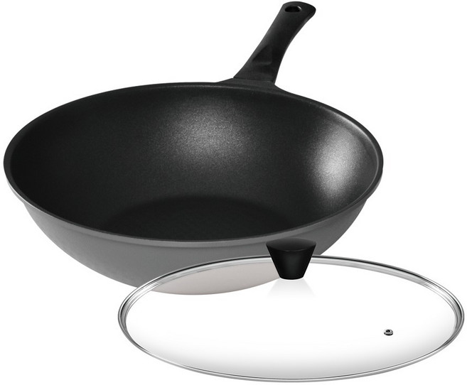 키친아트 티타늄 궁중팬 그레이 + 유리뚜껑 세트, 32cm, 1세트