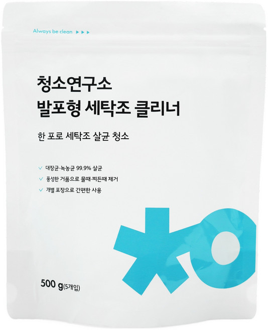 청소연구소 발포형 세탁조 클리너 5p, 500g, 1개