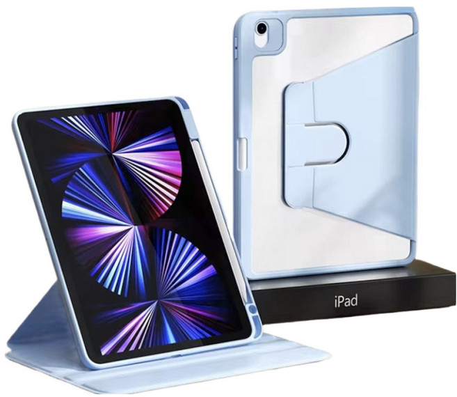 KODACHIEF 애플 태블릿PC 케이스, 화이트 아이스 블루 02, 1개