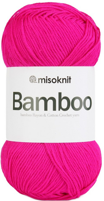 미소털실 부드러운 레이온 뜨개 밤부실 50g, 1개, 07 마젠타핑크