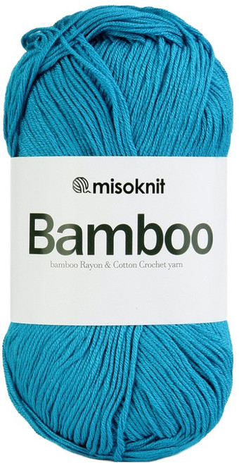 미소털실 부드러운 레이온 뜨개 밤부실 50g, 1개, 14 터콰이즈 블루