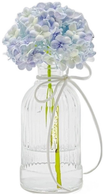 Floral M 花藝 人造花 京都夏日花手鞠繡球仿真花 + 花器, 藍色, 1組