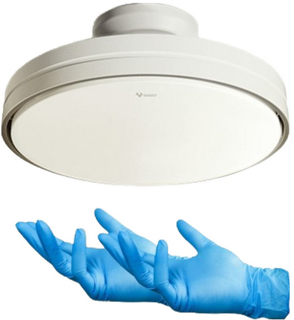 고네오 아토 LED 50W SIMPLE 날개 없는 플리커프리 실링팬 조명 화이트 GF19AH-KR + 리모컨 + 니트릴 장갑 2p 세트