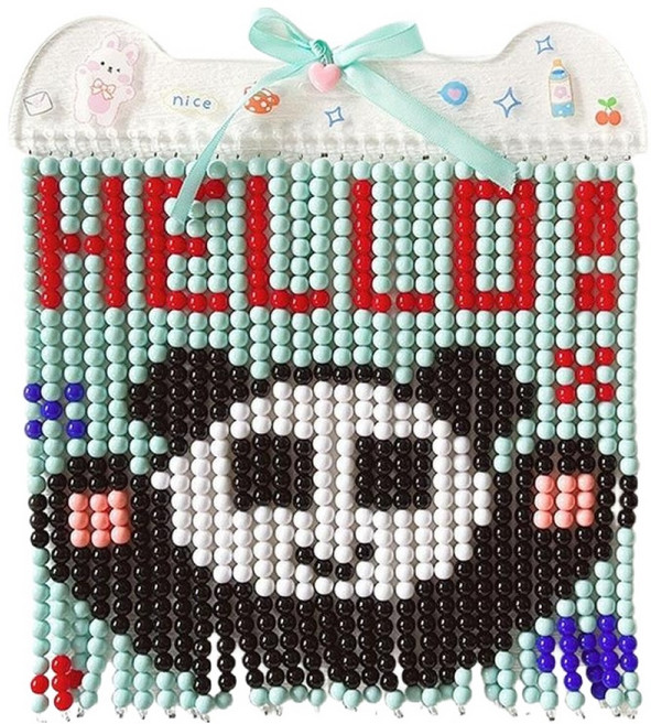 문구담 비즈 커튼 만들기 세트 DIY 키트 01 헬로판다, 혼합색상, 1세트