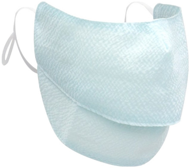 인콘트로 아사 자외선 차단 2단 스포츠 골프 마스크, 솔리드 블루, 1개