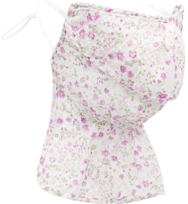 인콘트로 아사 자외선 차단 3단 스포츠 골프 마스크, 앨리섬 보라색, 1개