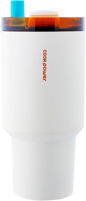 cook power 鍋寶 珍珠粗吸管陶瓷隨行杯, 900ml, 1個, 奶油裸杏