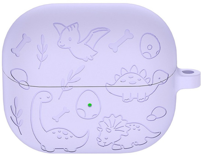 올라이크 공룡 갤럭시 버즈 케이스, 라이트퍼플, 1개, 갤럭시 버즈3 / 3pro