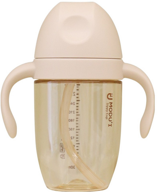 모두아이 유아용 프리미엄 PPSU 빨대컵, 300ml, 1개, 아이보리