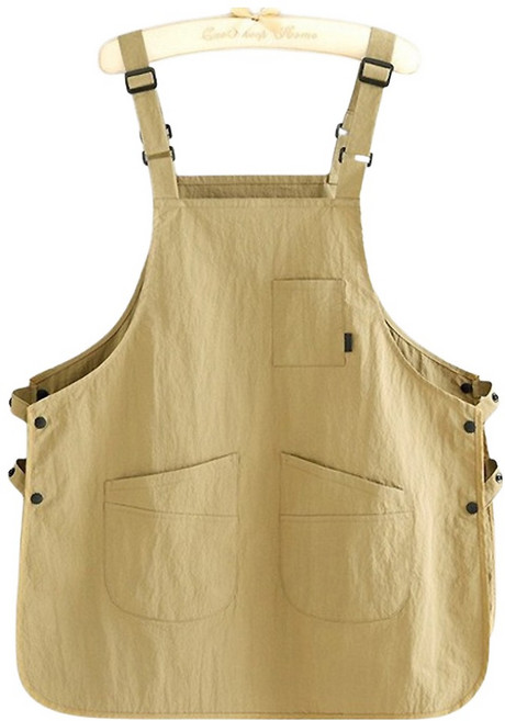 바른리빙 포켓 앞치마, 베이지, 1개