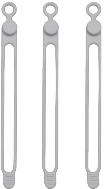 디유 선정리 실리콘 케이블 타이, 그레이, 3개