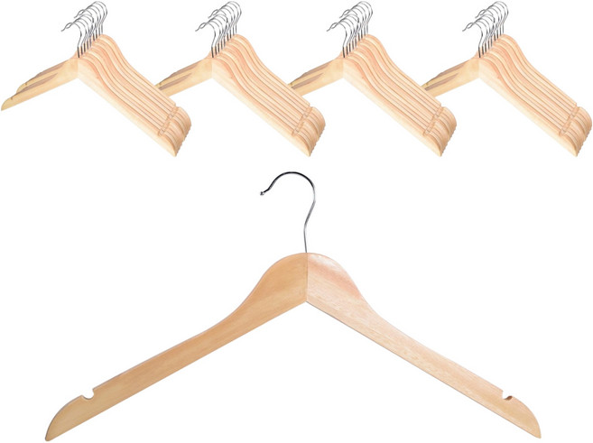 리빙오보제 프리미엄 옷걸이, 40개, 원목