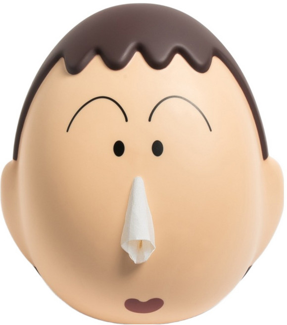 포카모리 짱구는못말려 맹구 콧물 피규어 벽걸이 휴지 케이스, 혼합색상, 1개