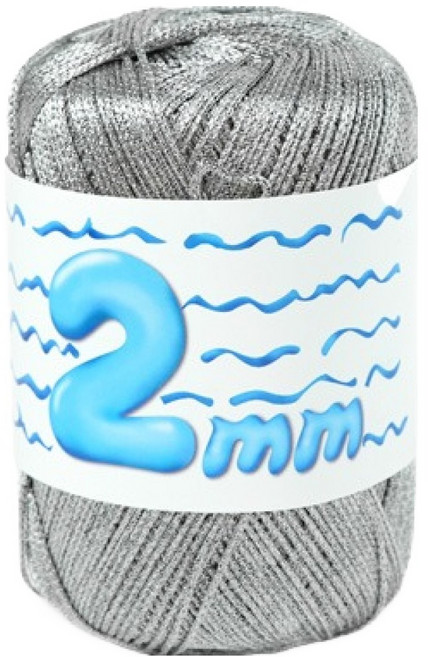 앵콜스 뜨개실 2mm, 102 메탈 실버, 1개
