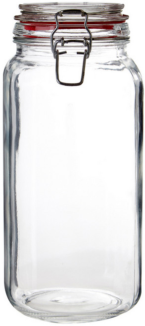 Premier 扣式玻璃密封罐 紅色, 1個, 2L