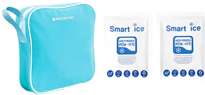 인콘트로 스마트 넥밴드 캡패드 전용 PCM 아이스백 + 부스터팩 2p 세트, 1세트, 아쿠아블루