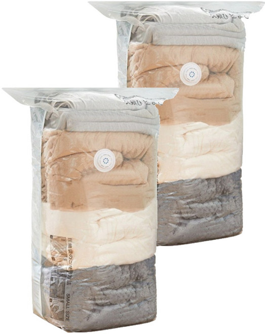 이불 정리 진공 압축팩, 2개, 1개입