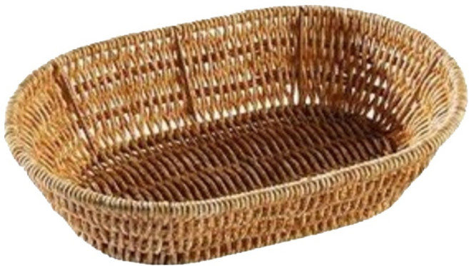 라이크스 타원 라탄바구니, 혼합색상, 1개