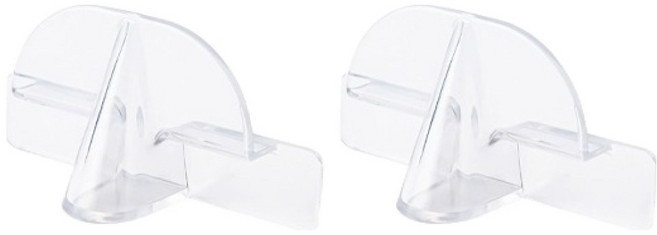 어썸굿즈 무타공 붙착형 안경 선글라스 거치 정리대, 투명, 2개