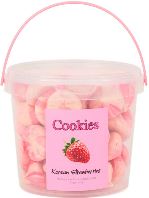 아리감성 딸기 머랭쿠키 원통형, 52g, 1개