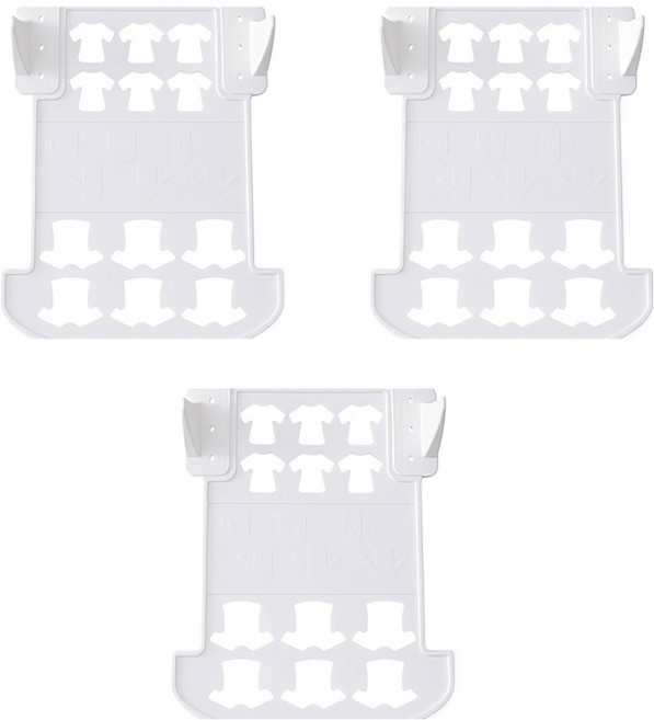 쏠라프 차곡차곡 드레스 옷정리 트레이, 화이트, 3개