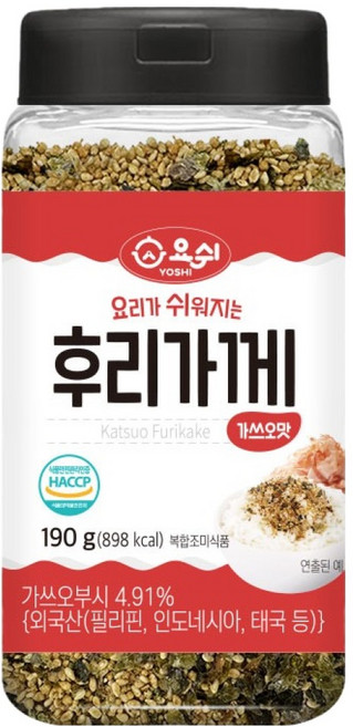 요쉬 후리가께 가쓰오맛, 190g, 1개