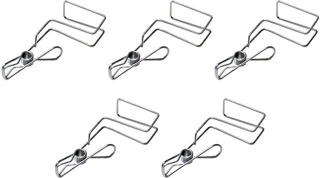 이지유 선반꽂이용 스텐 집게, 5개