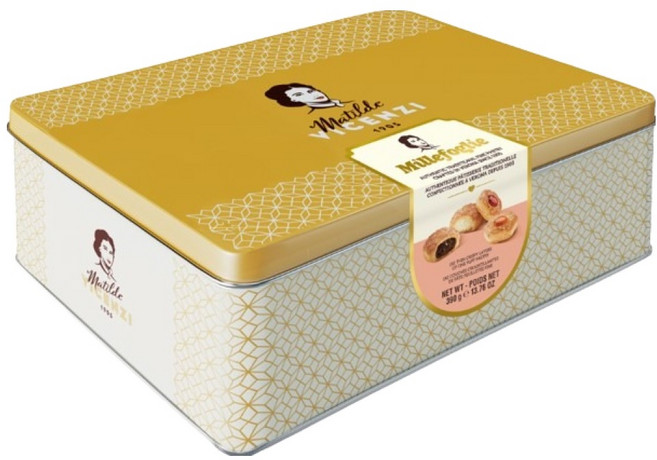 마틸드비첸지 밀레포글리에 이탈리아 크림 필링 퍼프 패스트리 4종 + 틴케이스 세트 390g, 1세트