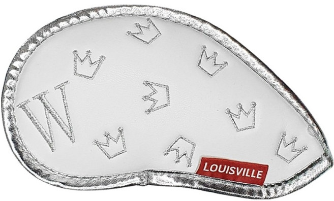 루이빌골프 크라운 낱개 웨지커버 겸용 아이언커버, 화이트, 1개