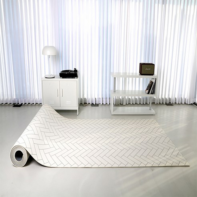 mom&maum 自組幼兒人字捲墊, 白色