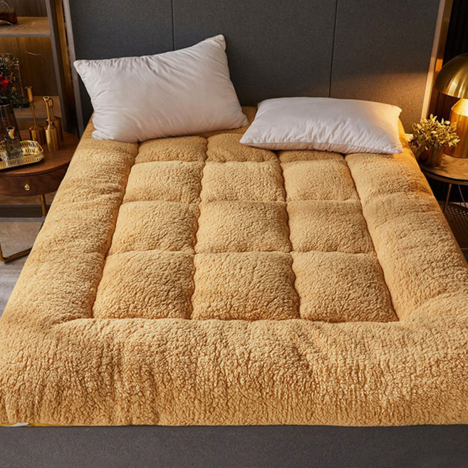 두꺼운 가죽 듀얼 매트리스, 베이지