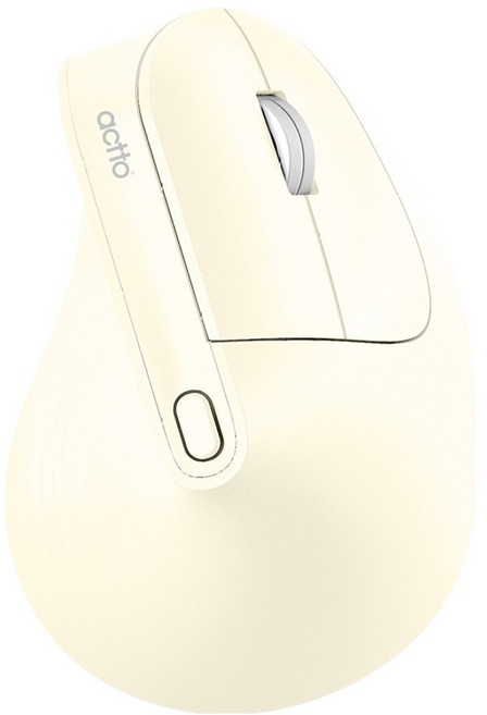 엑토 충전식 저소음 블루투스 버티컬 마우스, BTM-12, Ivory