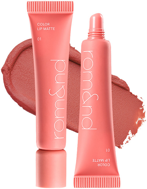 롬앤 컬러 립 매트, 1개, 01 피치 퍼프