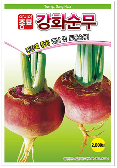 아시아종묘 강화순무 씨앗 2000p, 1개