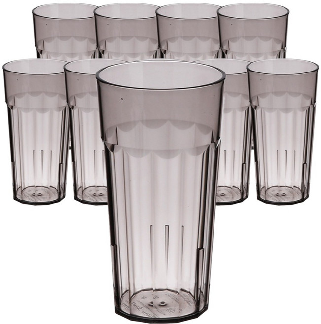 플라라 PC 원형 물컵 C60 630ml, 스모그, 10개