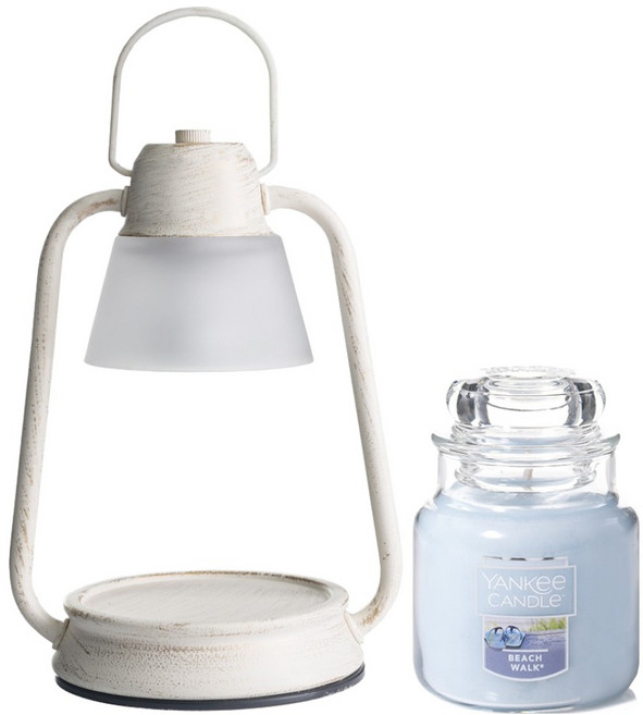 양키캔들 스몰자 + 비콘 미니워머 선물세트, 샴페인, 비치워크