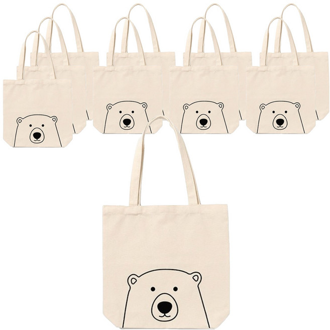 민화샵 에코백 만들기 곰 UDPFB0019, 혼합색상, 10세트