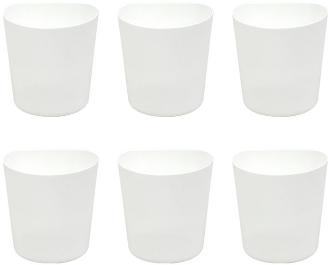 리빙오보제 트롤리 선반 걸이형 수납 바구니, 6개, 화이트