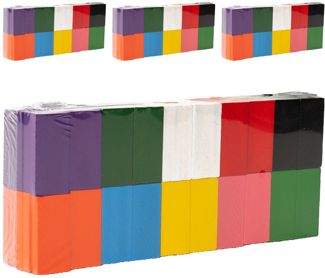 민화샵 원목 도미노 10종 x 10p 세트 UDOWD0070, 혼합색상, 4세트