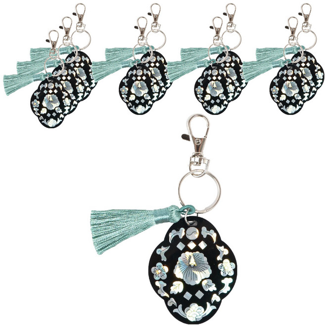 민화샵 자개 스티커 키링 무궁화 S240021D, 10개, 혼합색상