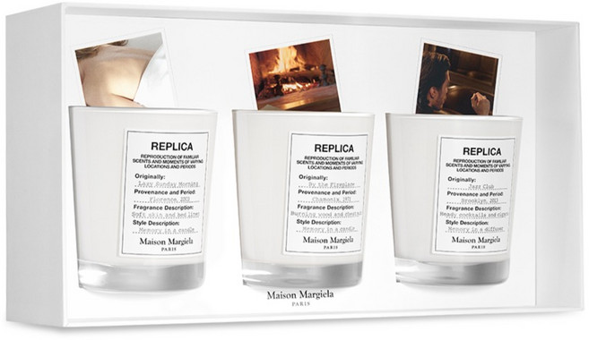 메종마르지엘라 캔들 트리오 기프트 세트, 레이지 선데이 모닝, 바이 더 파이어플레이스, 재즈 클럽