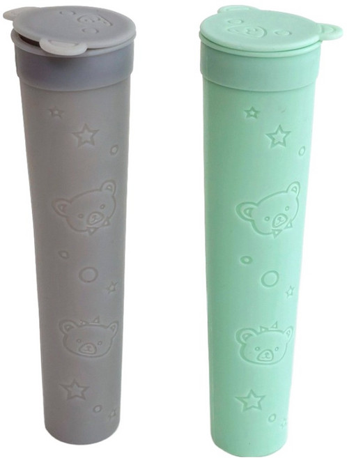 파미레 실리콘 아이스 폴라포 스틱 2종 세트, 그레이, 크림그린, 1세트