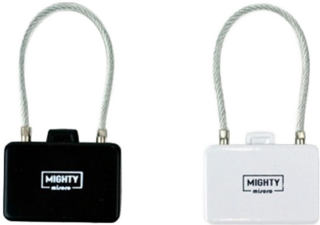 미소로 3000 와이어 자물쇠 블랙 + 화이트 세트 2038, 1세트