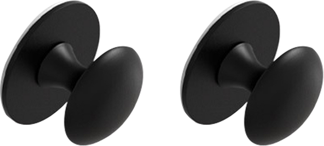 그리뉴얼 무타공 스테인리스 간편 부착 가구손잡이, 블랙, 2개