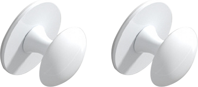 그리뉴얼 무타공 스테인리스 간편 부착 가구손잡이, 화이트, 2개