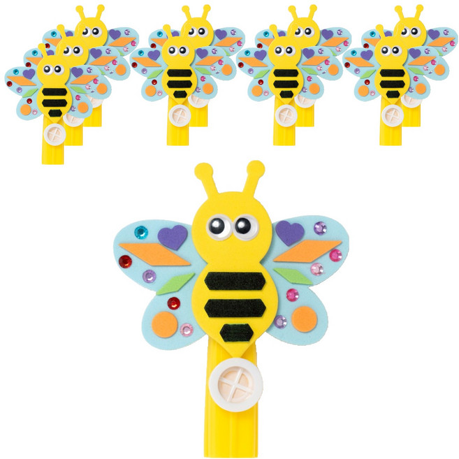 민화샵 봄 피리 만들기 꿀벌 S240083B, 10세트, 혼합색상